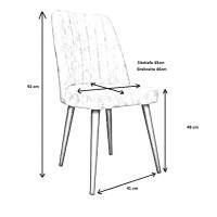 Polsterstuhl "APOLO", Creme, 2er Sparset